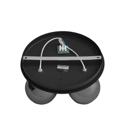 Plafonnier Art déco noir avec verre fumé 3 lumières - Vidro