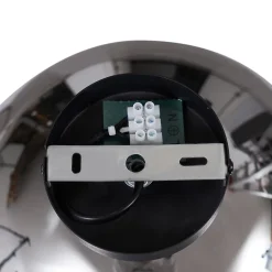 Plafonnier Art Déco Noir avec Verre Fumé - Sandra