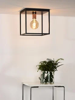 Plafonnier ARTHUR en métal avec 1xE27 - Noir - Lucide