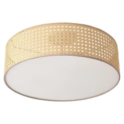 Plafonnier Ascot 3 x E27 blanc aspect rotin lux.pro