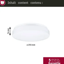 Plafonnier Axin IP44 E27 230V max. 18W Blanc