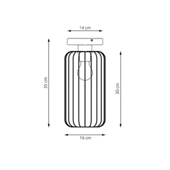 Plafonnier BARN 1 BL, Emibig Lighting, Fabriqué en EU