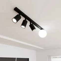 Plafonnier BASTER 4 BLACK, Emibig Lighting, Fabriqué en EU