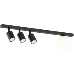 Plafonnier BASTER 4 BLACK, Emibig Lighting, Fabriqué en EU