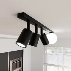 Plafonnier BASTER 4 BLACK, Emibig Lighting, Fabriqué en EU