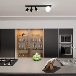 Plafonnier BASTER 4 BLACK, Emibig Lighting, Fabriqué en EU