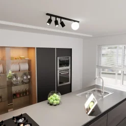 Plafonnier BASTER 4 BLACK, Emibig Lighting, Fabriqué en EU