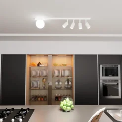 Plafonnier BASTER 5 WHITE, Emibig Lighting, Fabriqué en EU