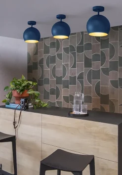 Plafonnier BINK en métal avec 1xE27 - Bleu - Lucide