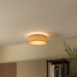 Plafonnier blanc 30 cm avec LED - Drum LED