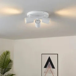 Plafonnier blanc trois spots orientables - Lima