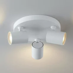 Plafonnier blanc trois spots orientables - Lima