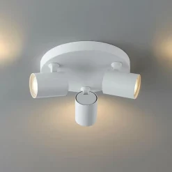 Plafonnier blanc trois spots orientables - Lima