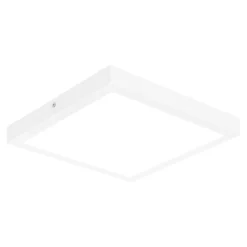 Plafonnier carré blanc LED integrée Hestia blanc neutre L.30 x l.30cm IP20 1800lm 17W GoodHome