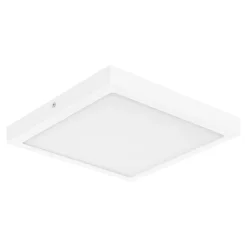 Plafonnier carré blanc LED integrée Hestia blanc neutre L.30 x l.30cm IP20 1800lm 17W GoodHome