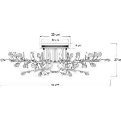 Plafonnier chromé cristal - Aiken