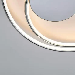 Plafonnier chromé double boucle LED - Xandra