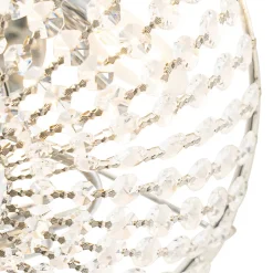 Plafonnier classique en acier avec cristal 3 lumières - Mondrian