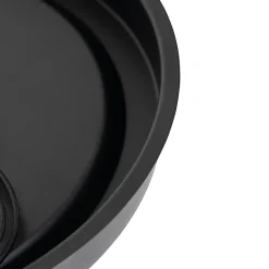 Plafonnier classique noir avec verre fumé 35 cm IP44 - Nohmi