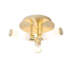 Plafonnier de salle de bain moderne en laiton 3 lumières IP44 - Bath