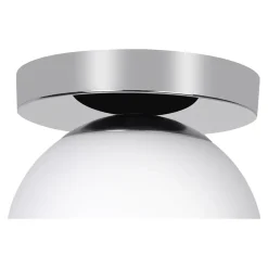 Plafonnier de salle de bain Dorres E14 40W IP44 Ø16cm GoodHome argent