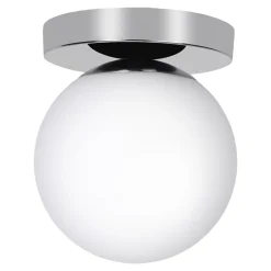 Plafonnier de salle de bain Dorres E14 40W IP44 Ø16cm GoodHome argent