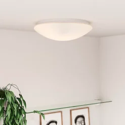 Plafonnier de salle de bain 2 lumières E277W IP44 Ø295mm GoodHome blanc