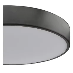 Plafonnier de salle de bain Wapta LED intégrée 1200lm 12W IP44 Ø28,3cm blanc froid & blanc chaud GoodHome noir