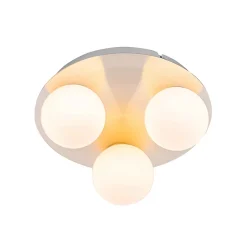 Plafonnier de salle de bain moderne en acier 3 lumières - Cederic