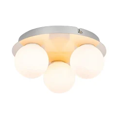 Plafonnier de salle de bain moderne en acier 3 lumières - Cederic