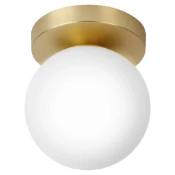 Plafonnier de salle de bain Dorres E14 40W IP44 Ø16cm GoodHome or