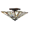 Plafonnier de style Tiffany - Maybeck 2 lumières