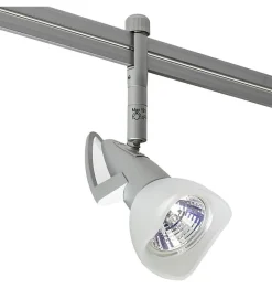 Plafonnier deformable 5 spots orientables inclinables compatible LED 35w acier brosse