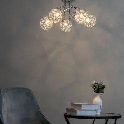 Plafonnier design 5 boules Aphyse