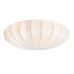 Plafonnier design blanc en soie 60 cm 5 lumières - Plu