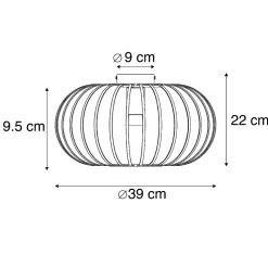 Plafonnier design doré 39 cm - Johanna