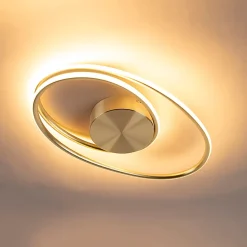 Plafonnier design doré avec LED à intensité variable 3 niveaux - Rowan