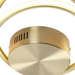 Plafonnier design doré avec LED à intensité variable 3 niveaux - Rowan