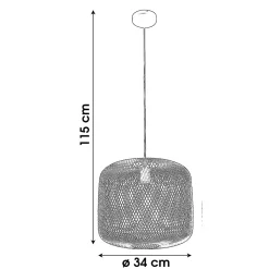 Plafonnier design industriel en métal Spirit