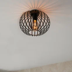 Plafonnier design noir 30 cm - Johanna