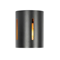 Plafonnier design noir avec intérieur doré - Yana