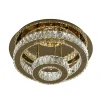 Plafonnier doré led cristal 2 cercles design - Diez