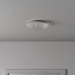 Plafonnier E27 42W GoodHome Dius mat blanc H.9 x Ø30 cm