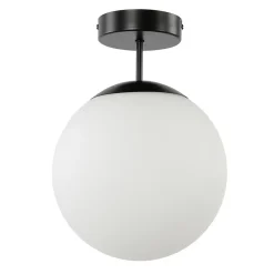 Plafonnier E27 13W GoodHome Lognes noir mat l.25 x H.35 x P.25 x Ø25 cm