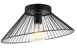 Plafonnier E27 42W GoodHome Tsolma mat noir x l.39 x H.19 x Ø39 cm