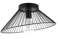 Plafonnier E27 42W GoodHome Tsolma mat noir x l.39 x H.19 x Ø39 cm