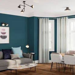 Plafonnier E27 42W GoodHome Yarra noir mat H.15.5 x Ø30 cm