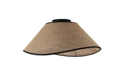 Plafonnier E27 40W noir et beige Ø40 x H.30cm Seynave, Miopalmo