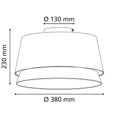 Plafonnier E27 40W raphia et tissu beige Ø38cm Eglo, Tabley 2