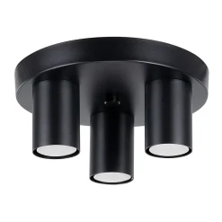 Plafonnier en acier 3 ampoules 4000K - 25x25x12cm Sollux